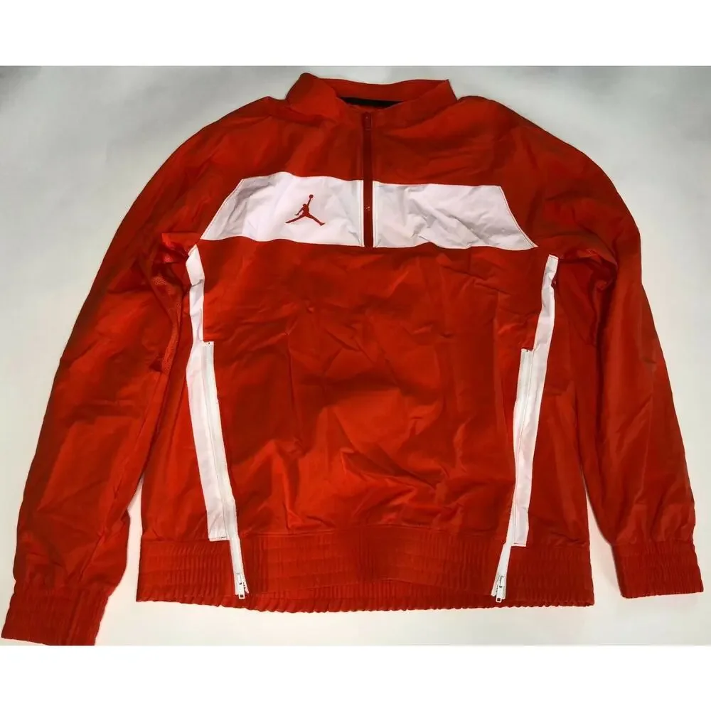 Nike Jordan Team Woven Long Sleeve New Jacket Orange Men's CD2218-820 Sz S